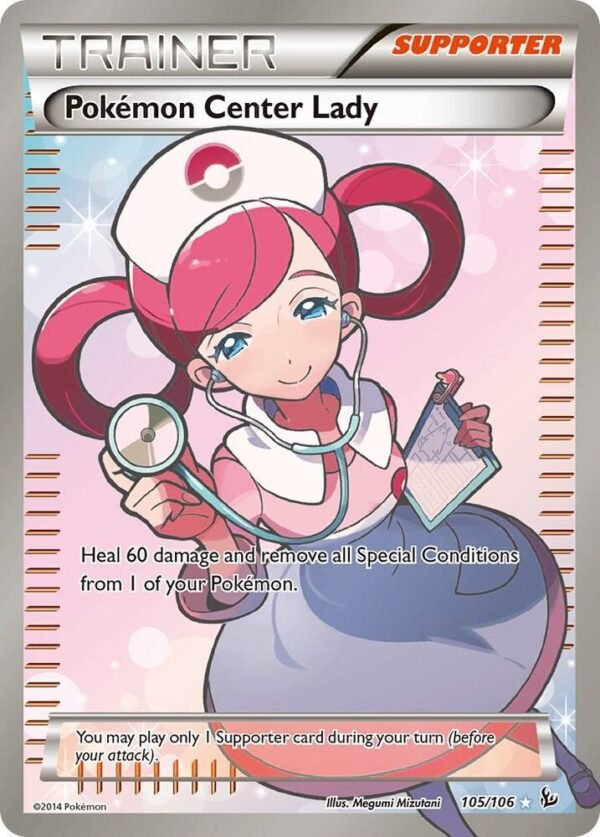 Pokemon Center Lady (105 Full Art) 105/106 Holofoil XY – Flashfire Pokemon Center Lady (105 Full Art) 105/106 Holofoil XY – Flashfire