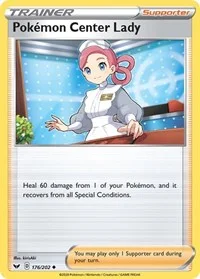 Pokemon Center Lady | 176/202 | Reverse Holofoil | SWSH01: Sword & Shield Base Set