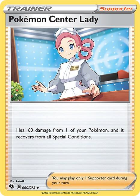 Pokemon Center Lady 60/73 Reverse Holofoil Champion’s Path