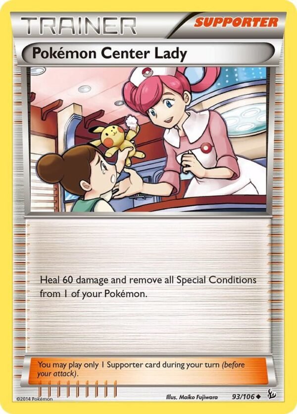 Pokemon Center Lady 93/106 Reverse Holofoil XY – Flashfire