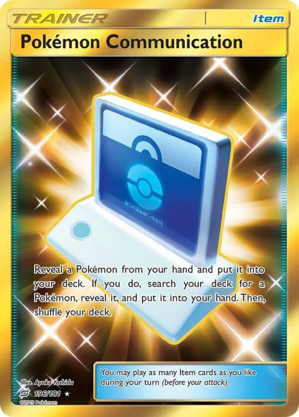 Pokemon Communication (Secret) 196/181 Holofoil SM – Team Up Pokemon Communication (Secret) 196/181 Holofoil SM – Team Up