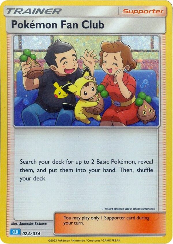 Pokemon Fan Club (CLB) 024/034 Holofoil Trading Card Game Classic