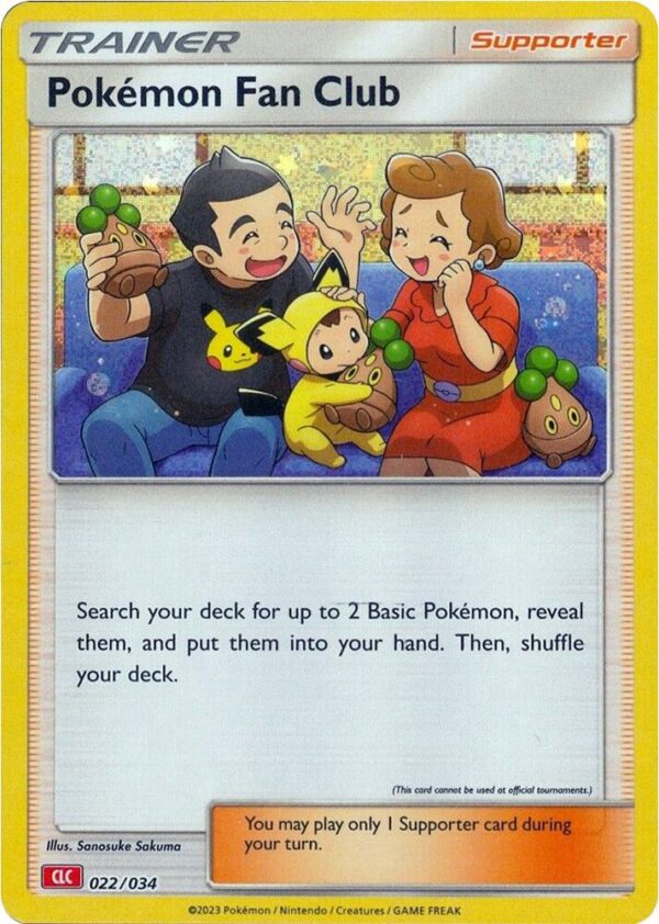 Pokemon Fan Club (CLC) 022/034 Holofoil Trading Card Game Classic