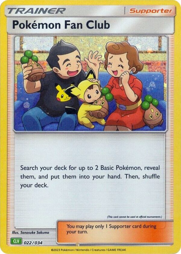 Pokemon Fan Club (CLV) 022/034 Holofoil Trading Card Game Classic