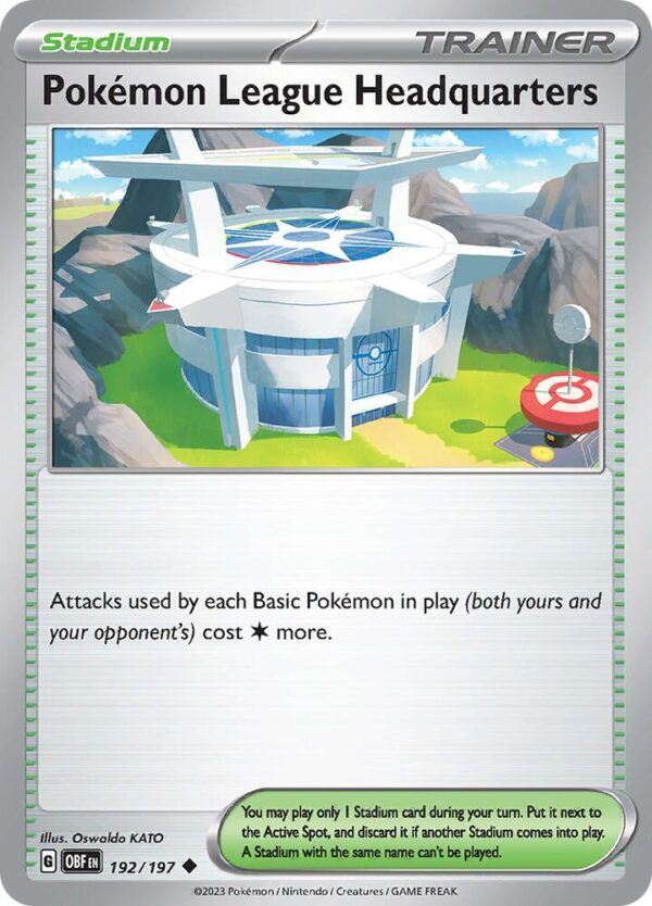 Pokemon League Headquarters 192/197 Reverse Holofoil SV03: Obsidian Flames Pokemon League Headquarters 192/197 Reverse Holofoil SV03: Obsidian Flames
