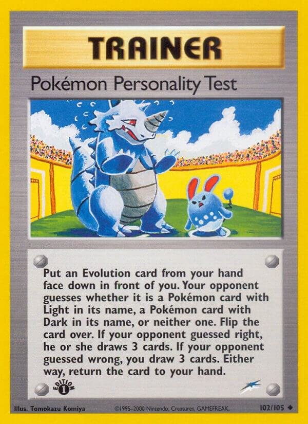 Pokemon Personality Test 102/105 Unlimited Neo Destiny Pokemon Personality Test 102/105 Unlimited Neo Destiny