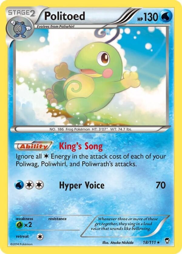 Politoed 18/111 Normal XY – Furious Fists Politoed 18/111 Normal XY – Furious Fists