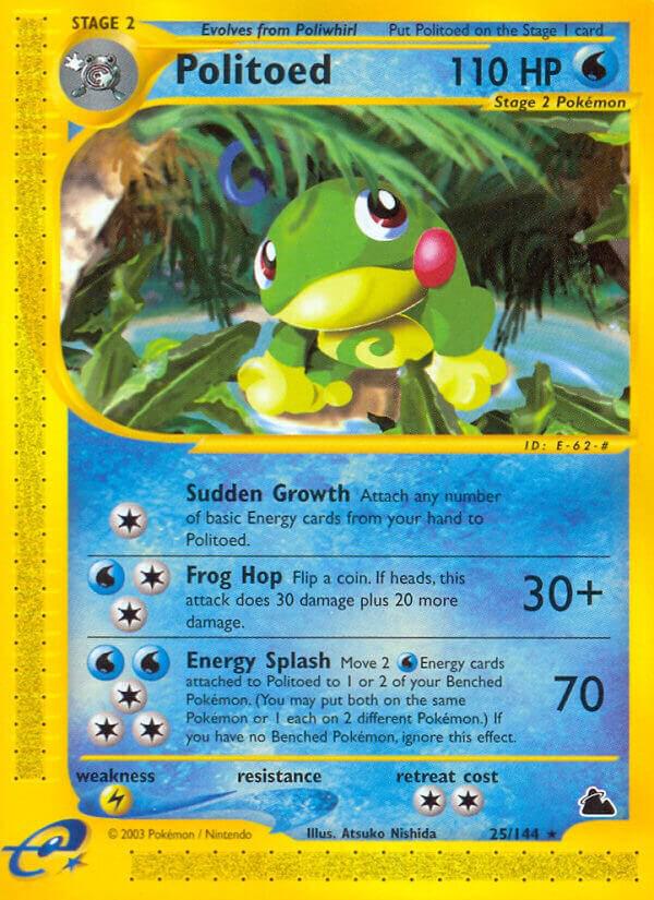 Politoed (25) 025/144 Reverse Holofoil Skyridge Politoed (25) 025/144 Reverse Holofoil Skyridge
