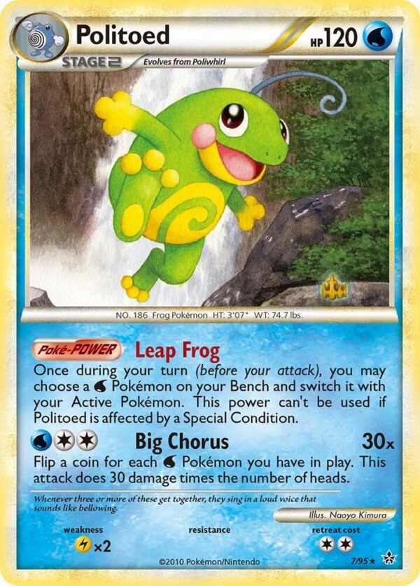 Politoed 7/95 Reverse Holofoil Unleashed Politoed 7/95 Reverse Holofoil Unleashed