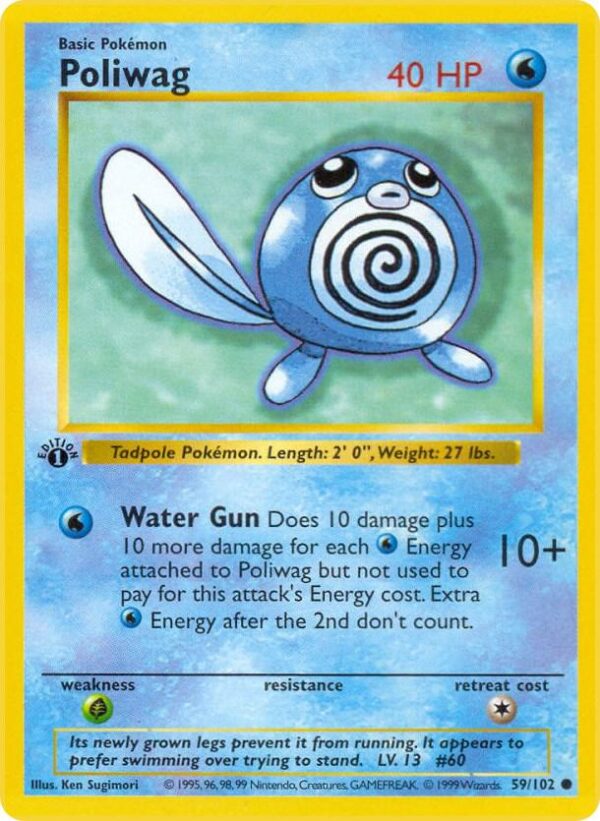 Poliwag 059/102 1st Edition Base Set (Shadowless) Poliwag 059/102 1st Edition Base Set (Shadowless)