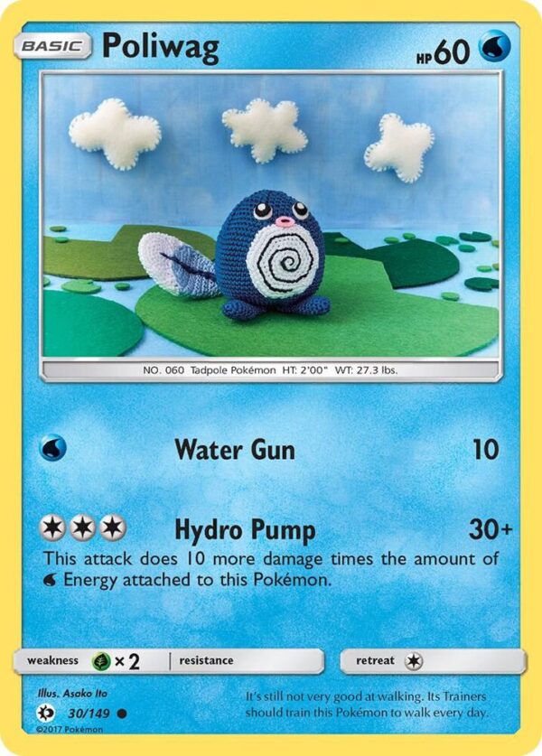 Poliwag 30/149 Reverse Holofoil SM Base Set