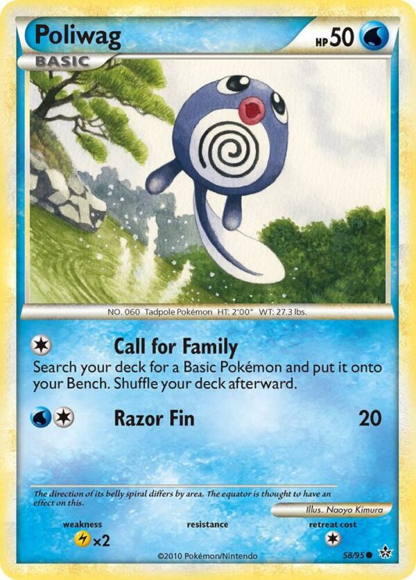 Poliwag 58/95 Reverse Holofoil Unleashed