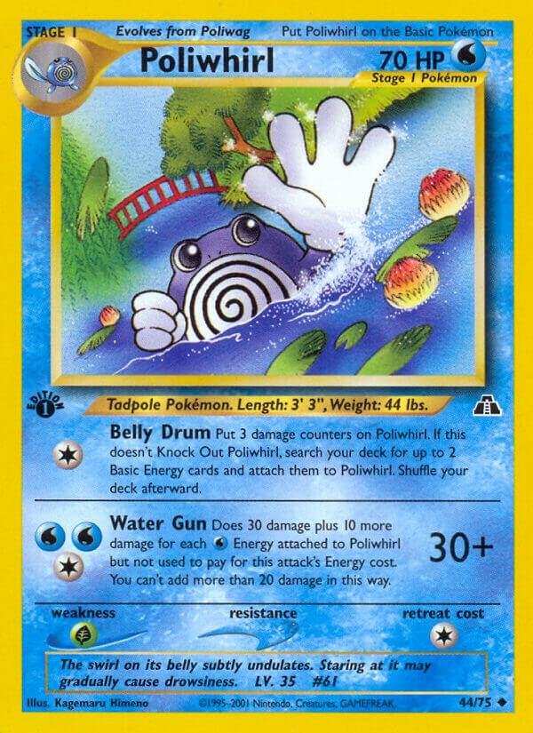 Poliwhirl 44/75 1st Edition Neo Discovery