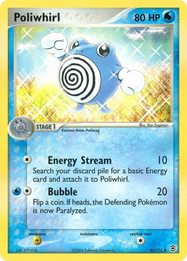 Poliwhirl 46/112 Reverse Holofoil FireRed & LeafGreen