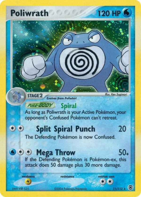 Poliwrath 11/112 Holofoil FireRed & LeafGreen