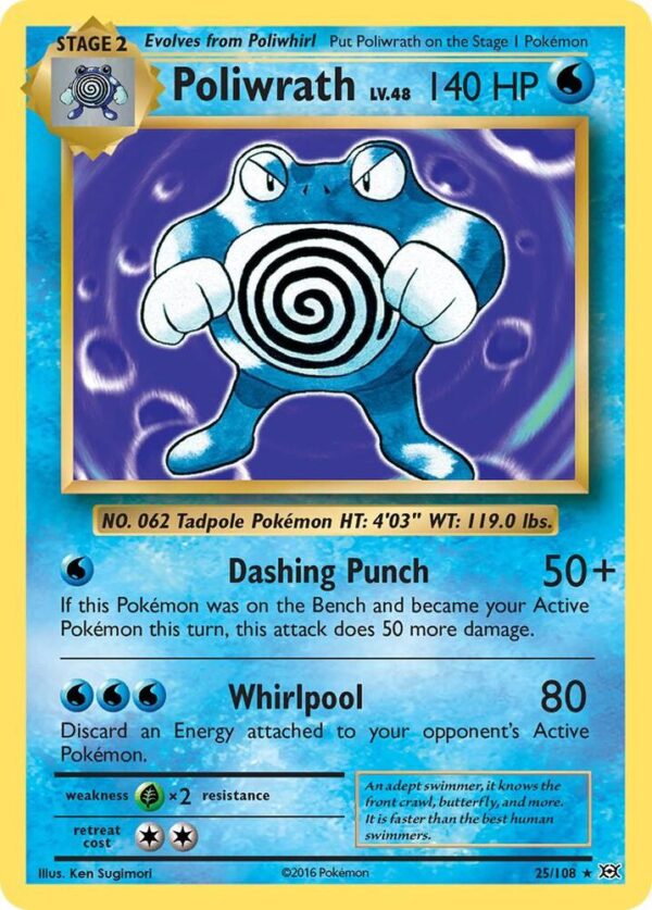 Poliwrath 25/108 Holofoil XY – Evolutions