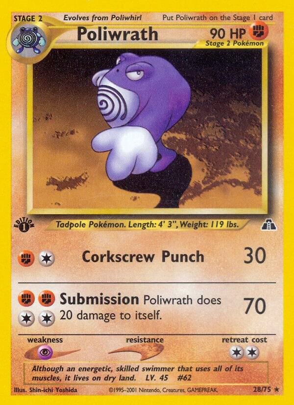 Poliwrath (28) 28/75 1st Edition Neo Discovery