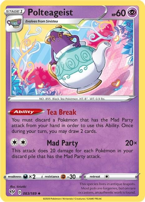 Polteageist 083/189 Normal SWSH03: Darkness Ablaze Polteageist 083/189 Normal SWSH03: Darkness Ablaze