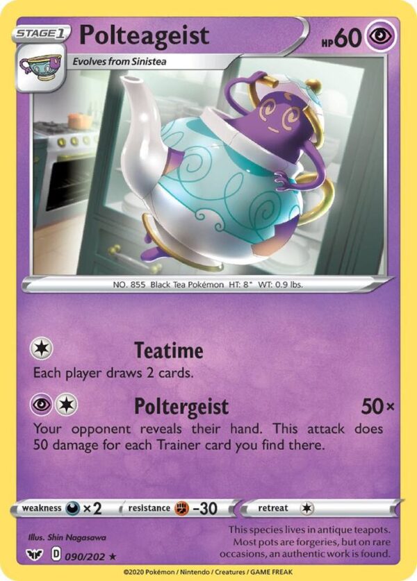 Polteageist 090/202 Reverse Holofoil SWSH01: Sword & Shield Base Set