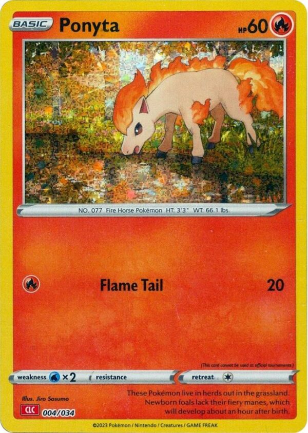 Ponyta 004/034 Holofoil Trading Card Game Classic