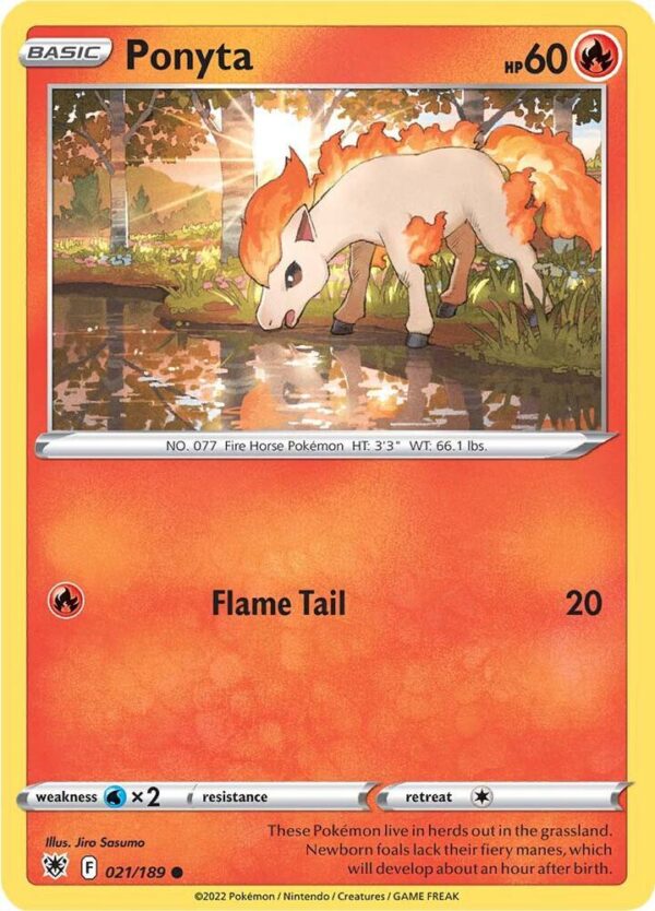 Ponyta 021/189 Reverse Holofoil SWSH10: Astral Radiance Ponyta 021/189 Reverse Holofoil SWSH10: Astral Radiance
