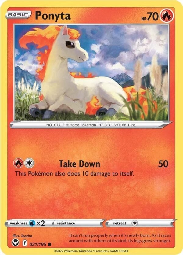 Ponyta 021/195 Reverse Holofoil SWSH12: Silver Tempest Ponyta 021/195 Reverse Holofoil SWSH12: Silver Tempest