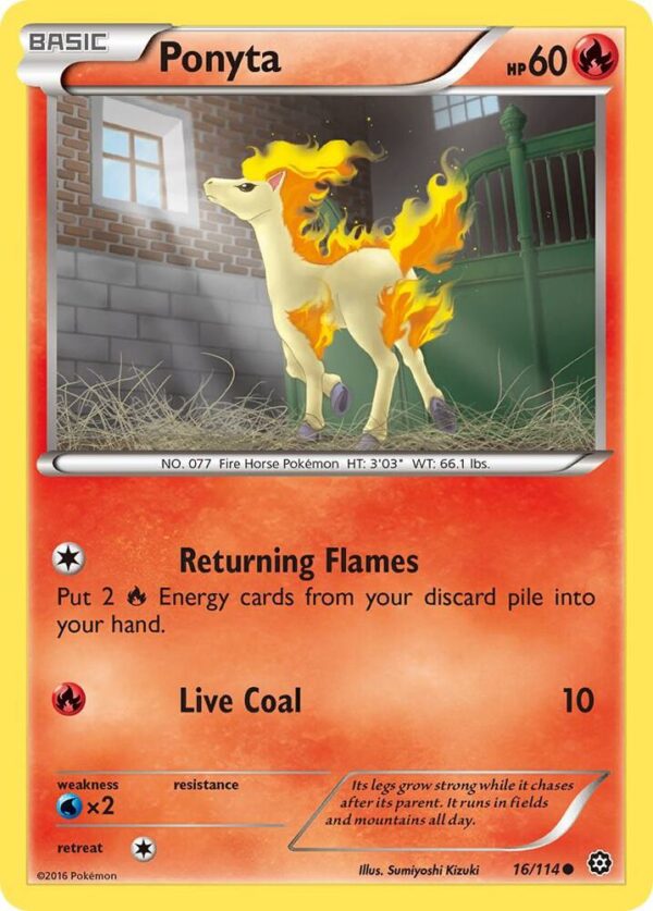 Ponyta 16/114 Normal XY – Steam Siege Ponyta 16/114 Normal XY – Steam Siege