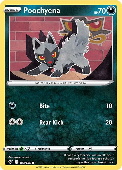 Poochyena 103/185 Reverse Holofoil SWSH04: Vivid Voltage