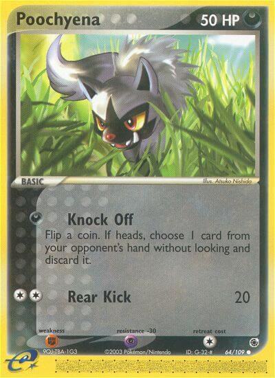 Poochyena 64/109 Reverse Holofoil Ruby and Sapphire Poochyena 64/109 Reverse Holofoil Ruby and Sapphire