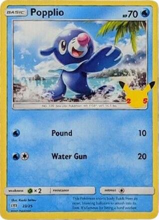 Popplio 23/25 023/025 Normal McDonald’s 25th Anniversary Promos