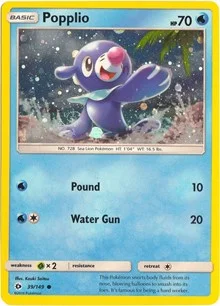 Popplio | 39/149 (Cosmos Holo) | 039/149 | Holofoil | Miscellaneous Cards & Products