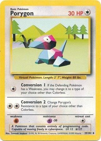 Porygon 039/102 Normal Base Set Porygon 039/102 Normal Base Set