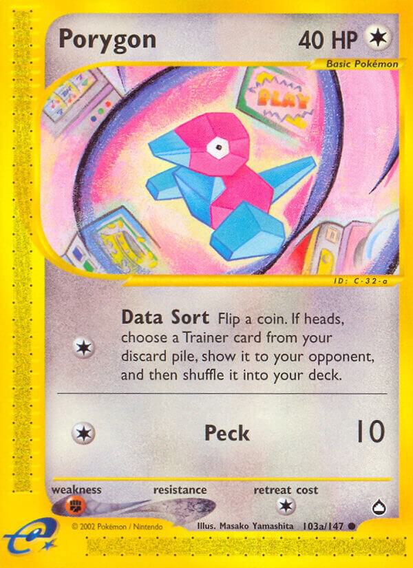 Porygon (103a) 103a/147 Reverse Holofoil Aquapolis