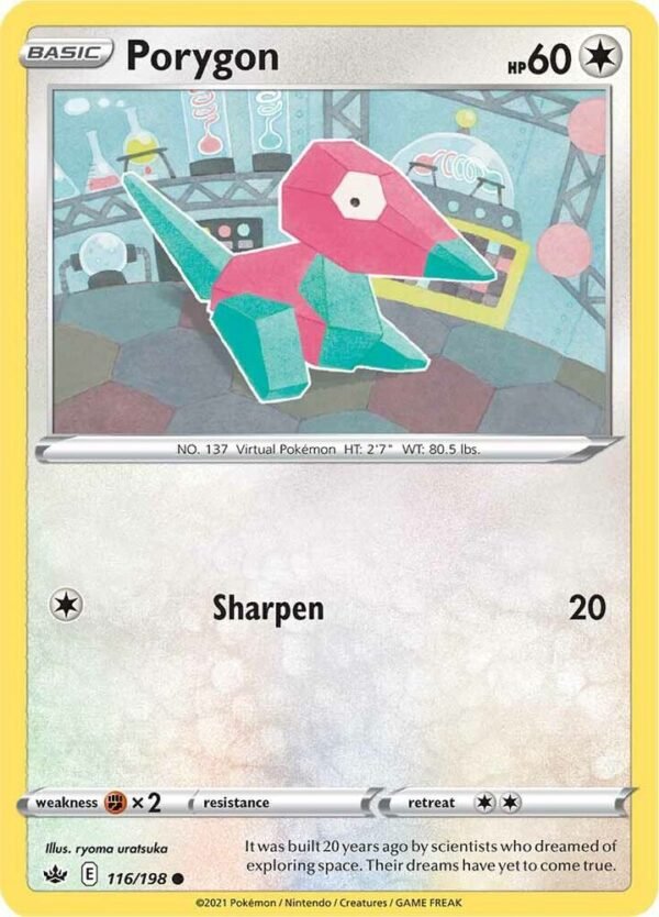 Porygon 116/198 Reverse Holofoil SWSH06: Chilling Reign Porygon 116/198 Reverse Holofoil SWSH06: Chilling Reign