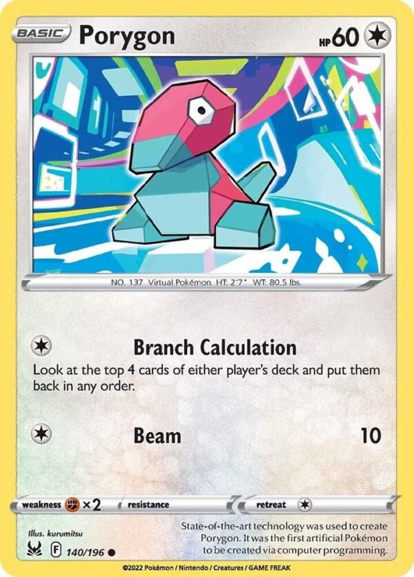 Porygon 140/196 Normal SWSH11: Lost Origin Porygon 140/196 Normal SWSH11: Lost Origin