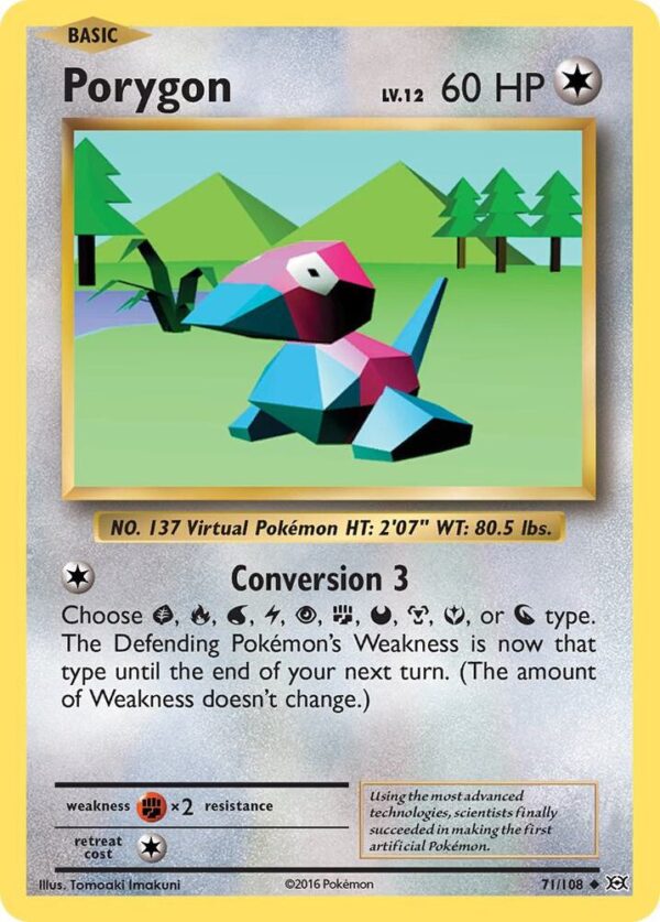 Porygon 71/108 Reverse Holofoil XY – Evolutions Porygon 71/108 Reverse Holofoil XY – Evolutions