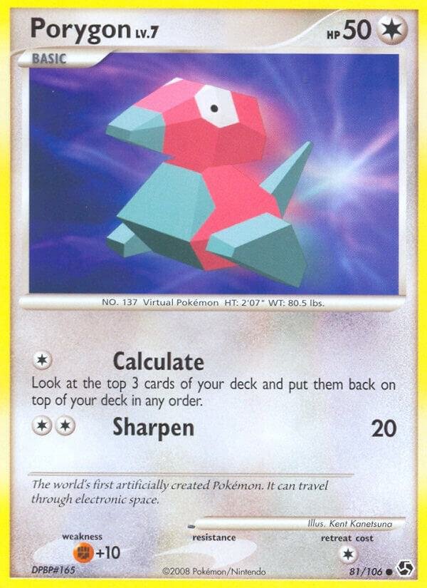 Porygon 81/106 Reverse Holofoil Great Encounters Porygon 81/106 Reverse Holofoil Great Encounters