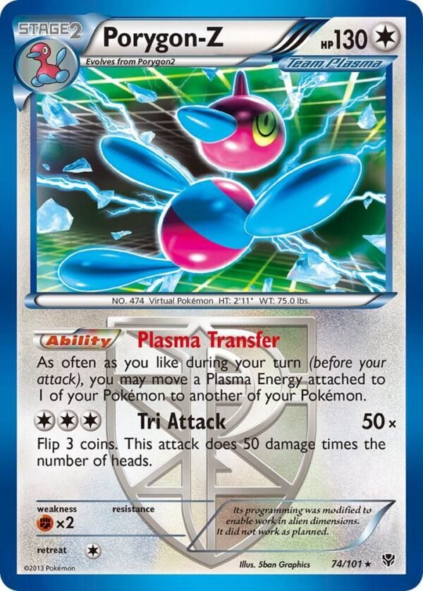 Porygon-Z (Team Plasma) 74/101 Reverse Holofoil Plasma Blast