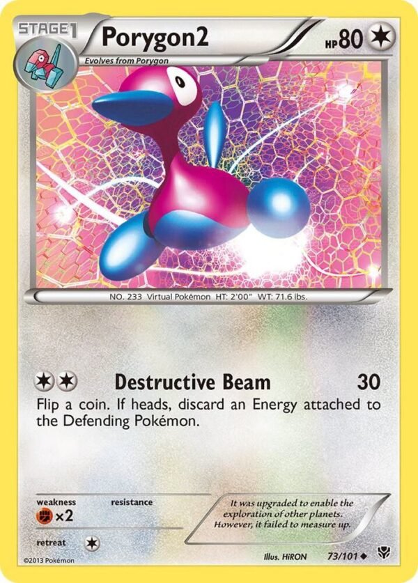 Porygon2 73/101 Reverse Holofoil Plasma Blast Porygon2 73/101 Reverse Holofoil Plasma Blast