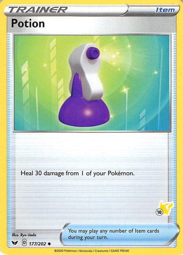 Potion 177/202 (#18 Pikachu Stamped) Normal Battle Academy 2022