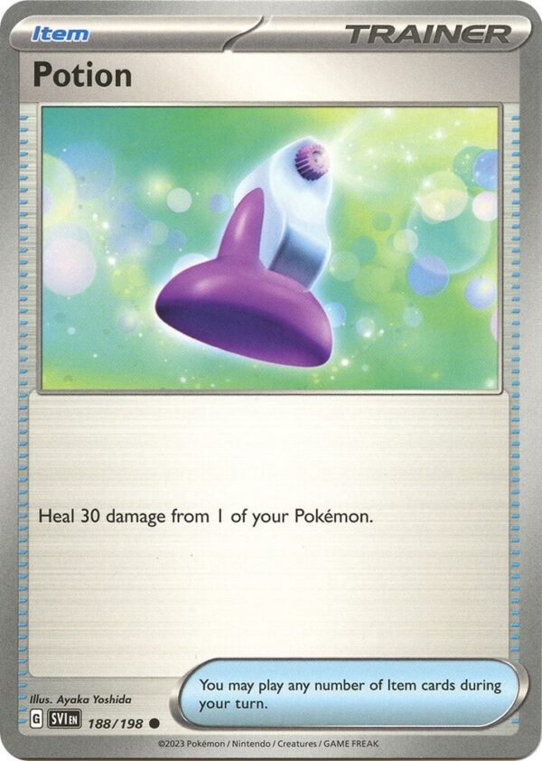 Potion 188/198 Reverse Holofoil SV01: Scarlet & Violet Base Set Potion 188/198 Reverse Holofoil SV01: Scarlet & Violet Base Set