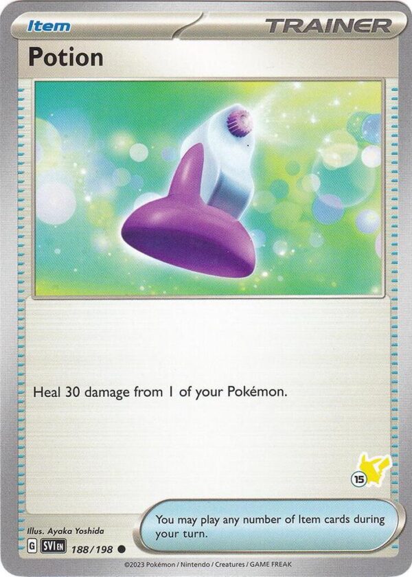 Potion Pikachu 15 188/192 Normal Battle Academy 2024 Potion Pikachu 15 188/192 Normal Battle Academy 2024
