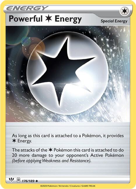 Powerful C Energy 176/189 Reverse Holofoil SWSH03: Darkness Ablaze