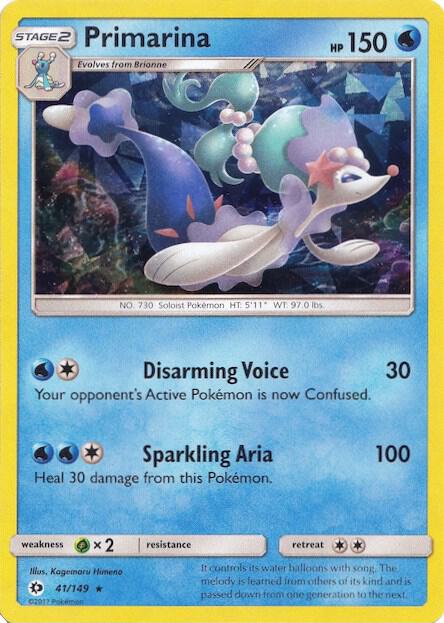 Primarina 041/149 (Cracked Ice Holo) Holofoil Deck Exclusives