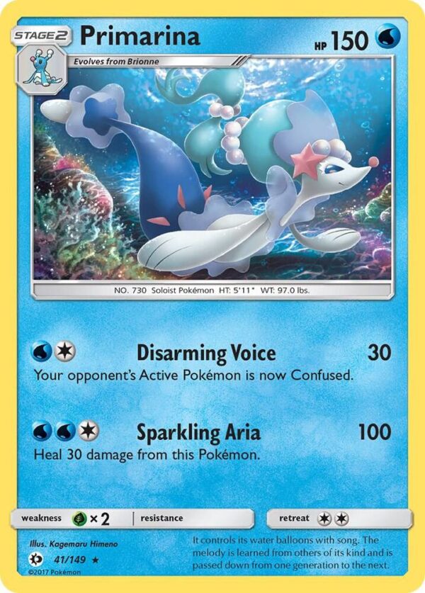 Primarina 41/149 Normal SM Base Set Primarina 41/149 Normal SM Base Set