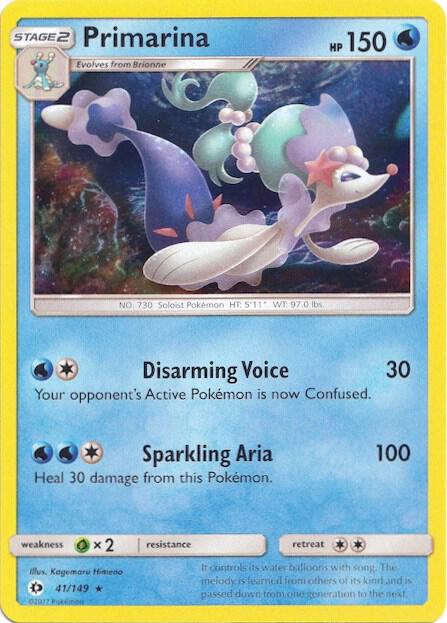 Primarina 41/149 (Water Web Holo) 041/149 Holofoil Miscellaneous Cards & Products