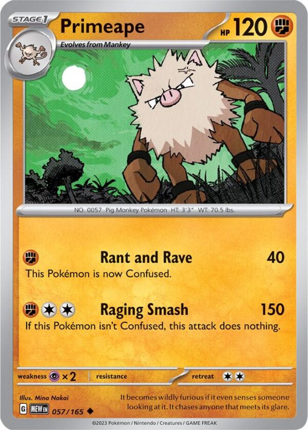 Primeape 057/165 Normal SV: Scarlet & Violet 151