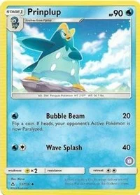 Prinplup (13) | 33/156 | Normal | SM Trainer Kit: Alolan Sandslash & Alolan Ninetales