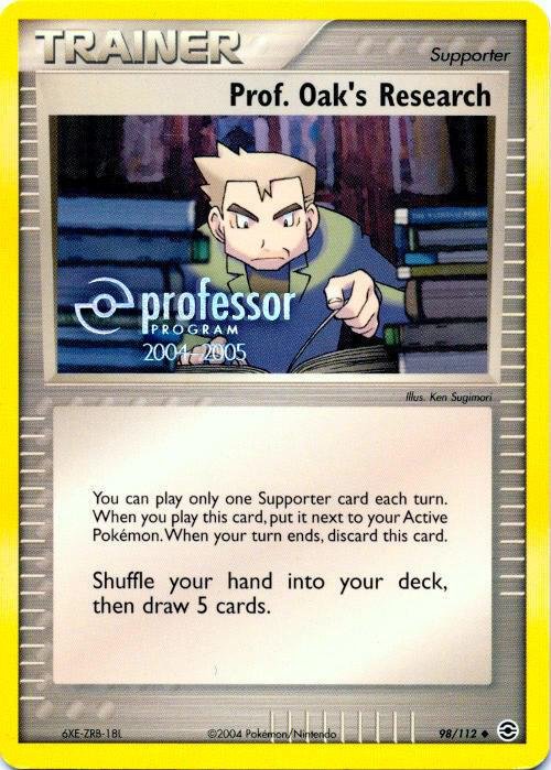 Prof. Oak’s Research (2004-2005) 98/112 Normal Professor Program Promos Prof. Oak’s Research (2004-2005) 98/112 Normal Professor Program Promos