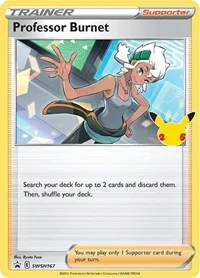 Professor Burnet | SWSH167 (25th Anniversary Stamp) | Normal | SWSH: Sword & Shield Promo Cards
